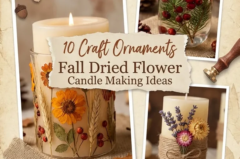10 Craft Ornaments Fall Dried Flower Candle Making Ideas