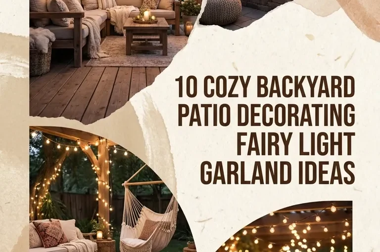 10 Cozy Backyard Patio Decorating Fairy Light Garland Ideas
